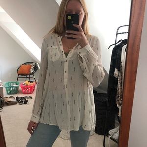 Flowy Free people button up